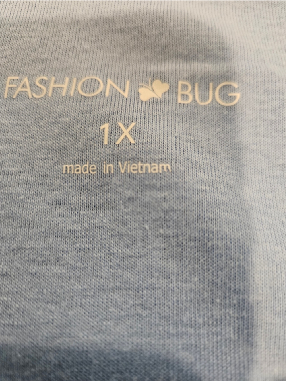 Women's Fashion Bug NWT Vintage V-Neck Short Sleeve Tee, Blue, Size 1X - Picture 4 of 11